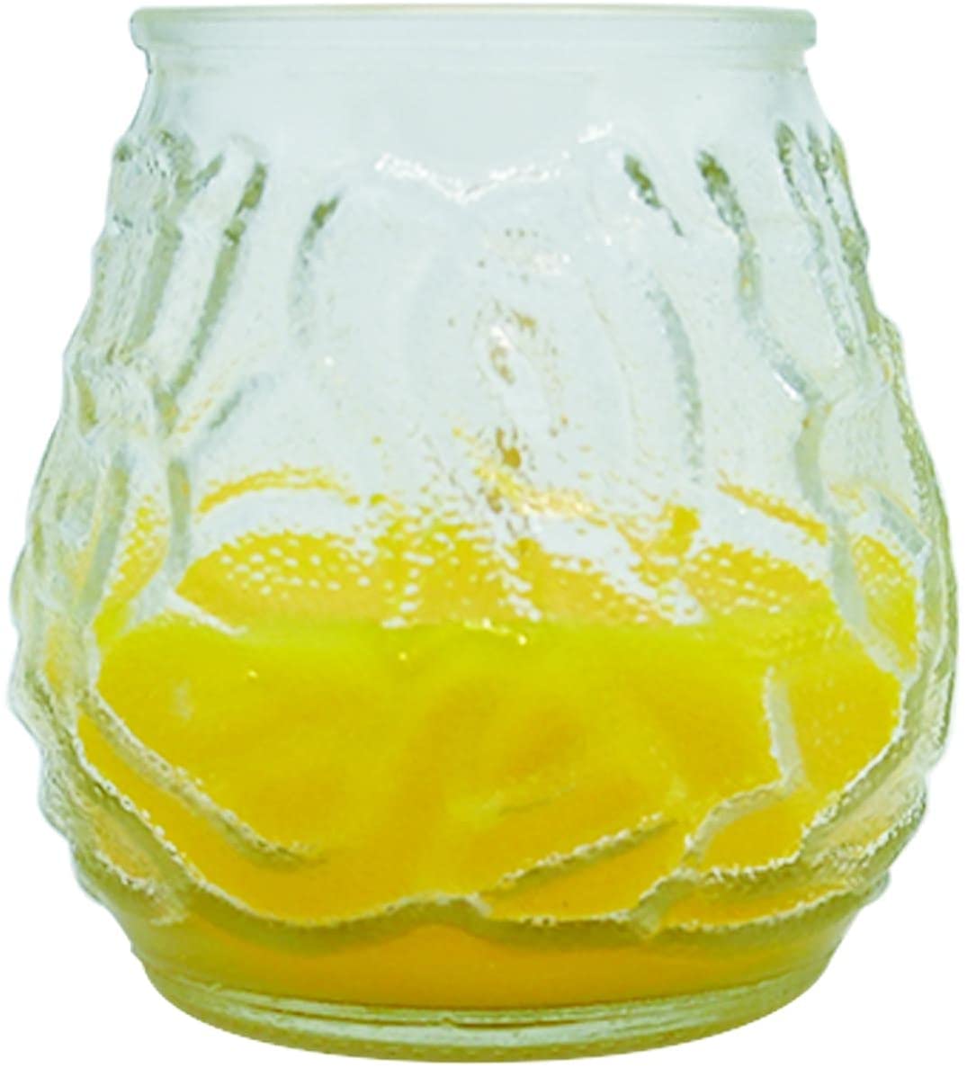 Outdoor Citronella Candle in Glass Jar Fly Insect Repeller Repellent,Yellow