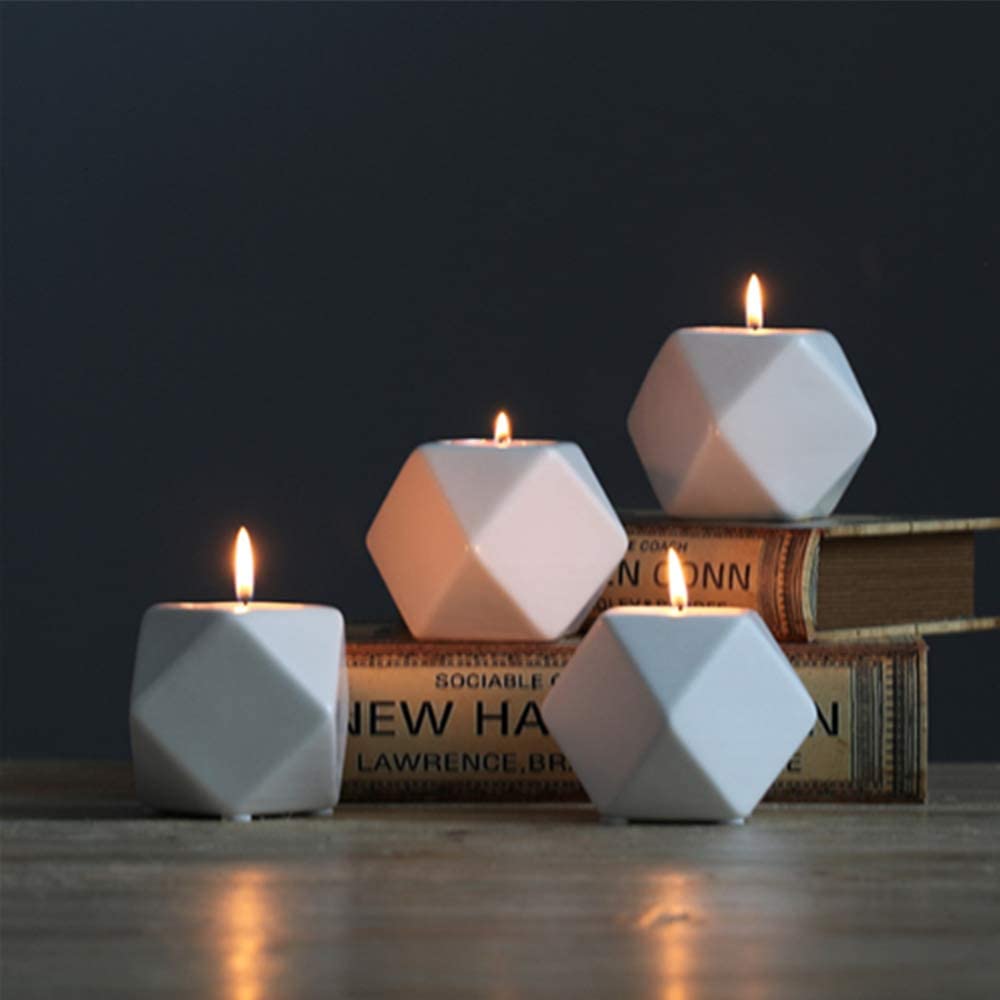 Geometric Tea light Candle Holder | Ideal For Weddings, Home Decor, Parties, Table Settings & Gifts